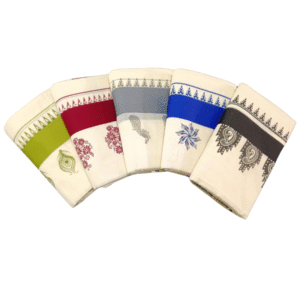 Ramsons Cotton Set Mundu with 2-inch Kattikkara Print - RM6031