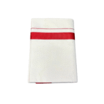 Ramsons Cotton White Single Dhoti with 1 Inch Maroon Kattikara - RM805