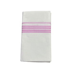 Ramsons Cotton White Single Dhoti with Pink Kara – RM5093