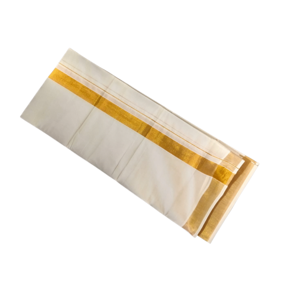 Ramsons Cream Cotton Dhoti for Men - RM314