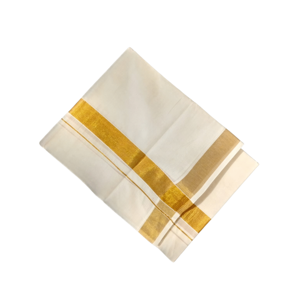 Ramsons Cream Cotton Dhoti for Men - RM314