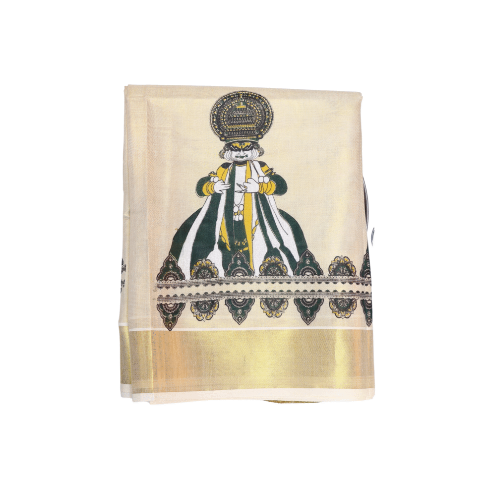 Ramsons Kathakali Chitra Cotton Set Saree - RM4339