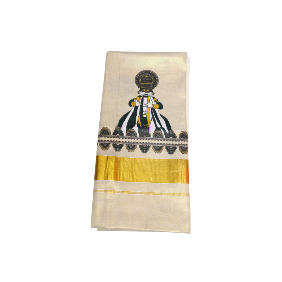 Ramsons Kathakali Chitra Tissue Set Saree - RM4340