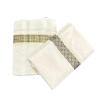 Ramsons Samrat Double Dhoti with Black Prints on Kasavu - RM3706