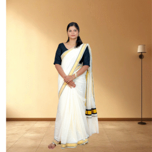 Ramsons Shyama Kasavu Cotton Saree - RM1701
