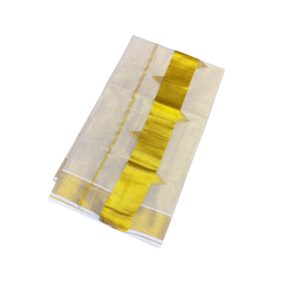 Ramsons Tissue Set Saree with Gold Printed Temple Design – RM1507