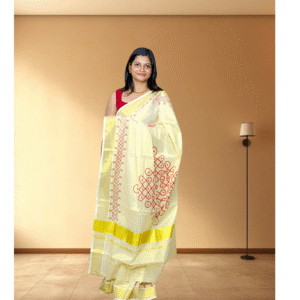 Ramsons Varna Rekha Tissue Set Saree - RM2086