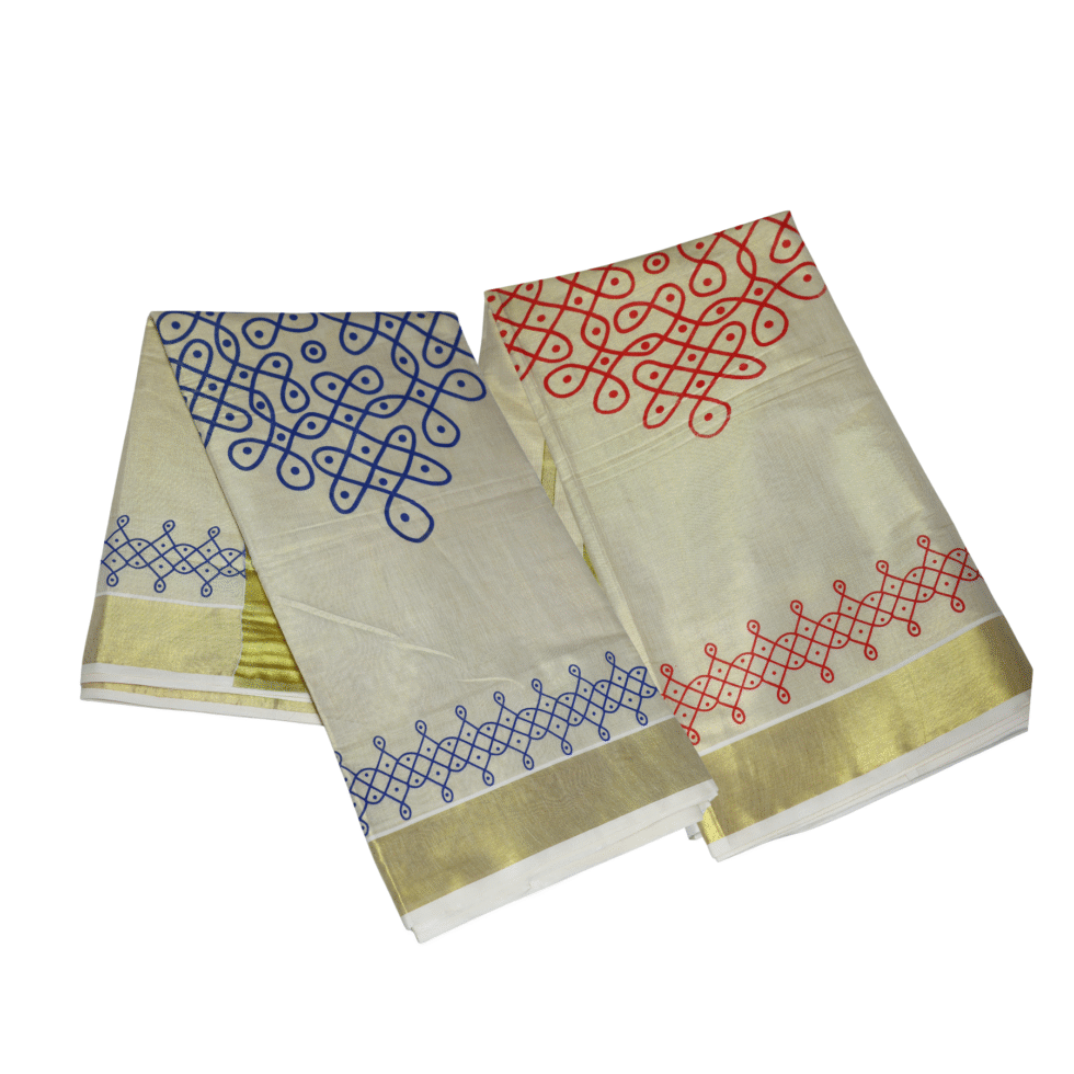 Ramsons Varna Rekha Tissue Set Saree - RM2086