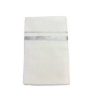 Ramsons White Cotton Single Dhoti with Half Inch Silver Kattikara - RM5205
