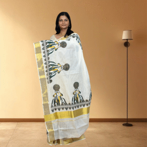 Ramsons Kathakali Chitra Cotton Set Saree - RM4339