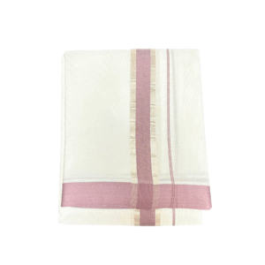 Ramsons Captain Onion Pink With Silver Kara Double Dhoti - RM7253