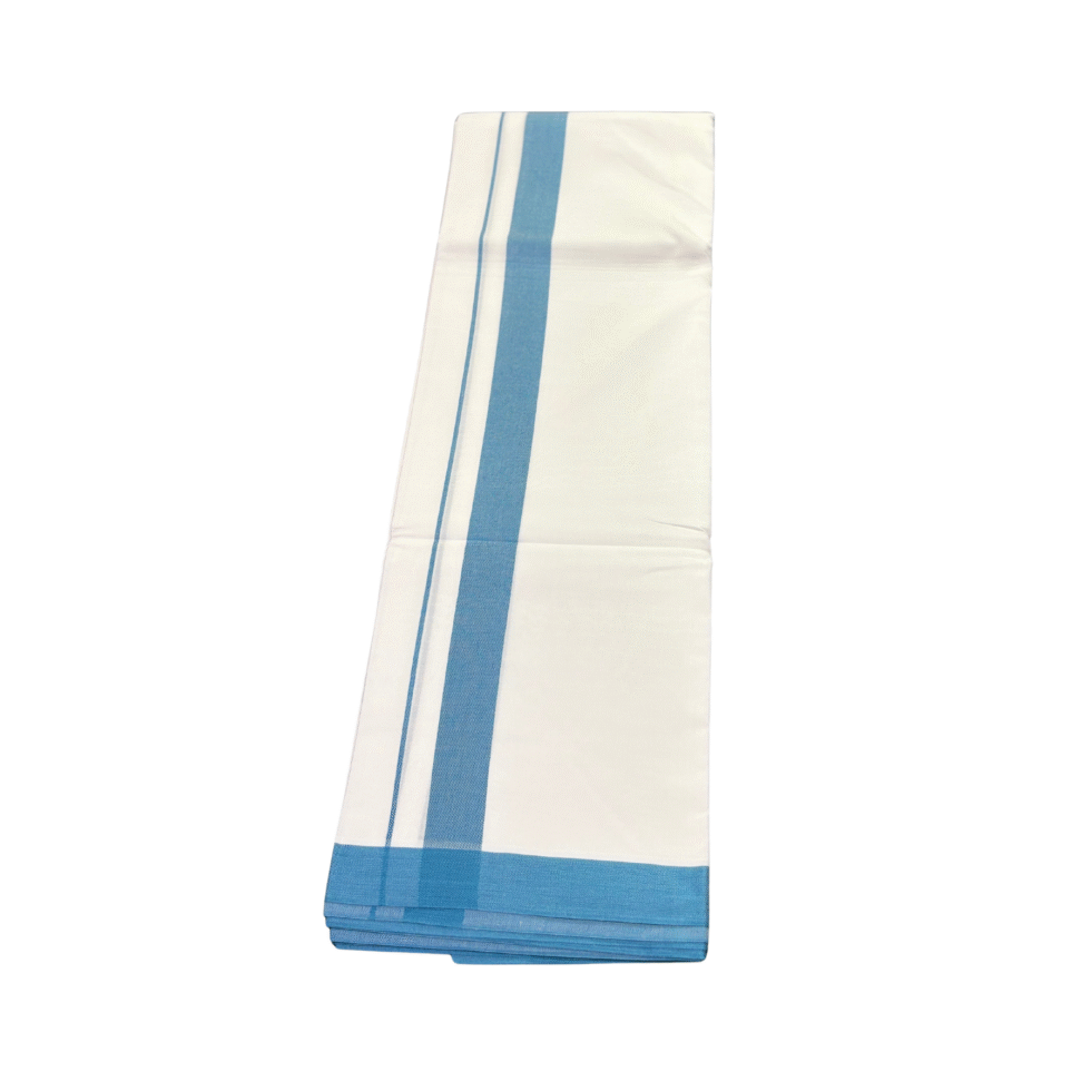 Ramsons God Man Premium Blue Double Dhoti - RM0723