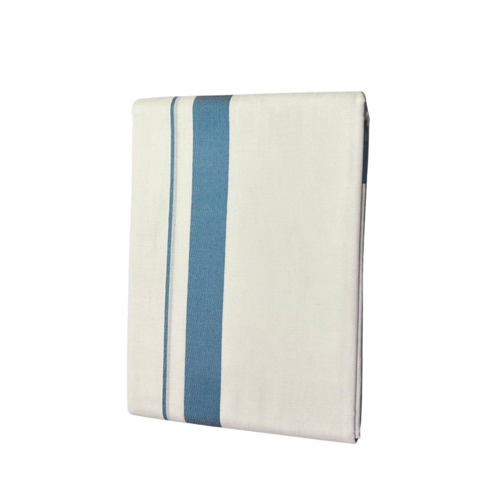 Ramsons God Man Premium Blue Double Dhoti - RM0723