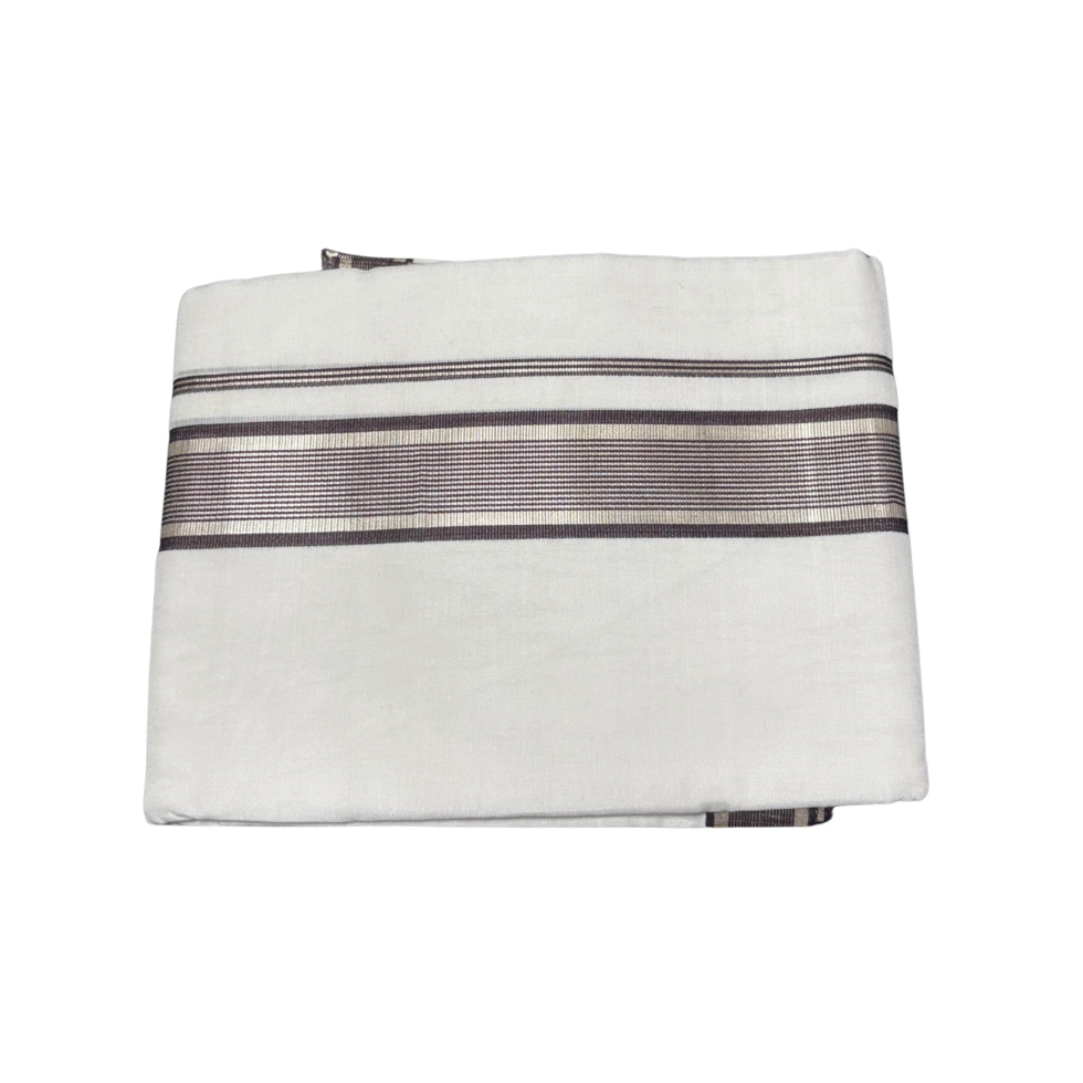 Ramsons Pazhassiraja Mercerised Cotton Double Dhoti - RM0735