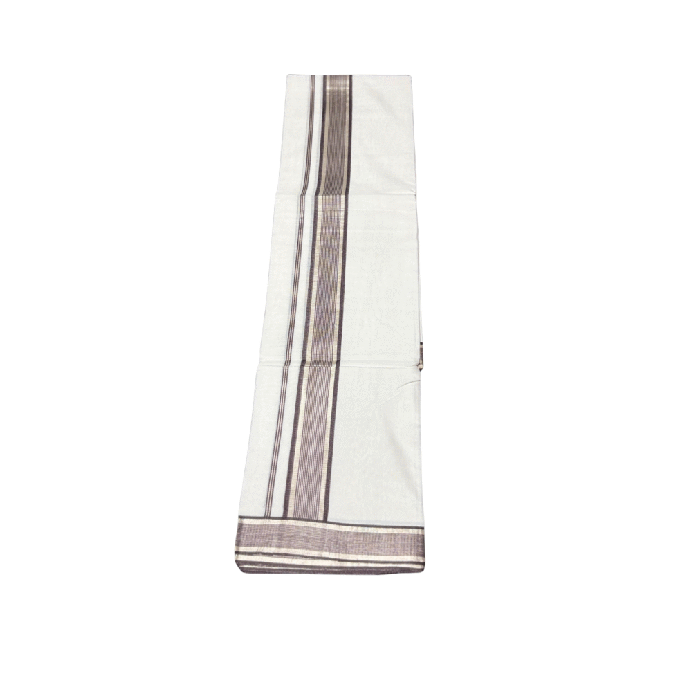 Ramsons Pazhassiraja Mercerised Cotton Double Dhoti - RM0735