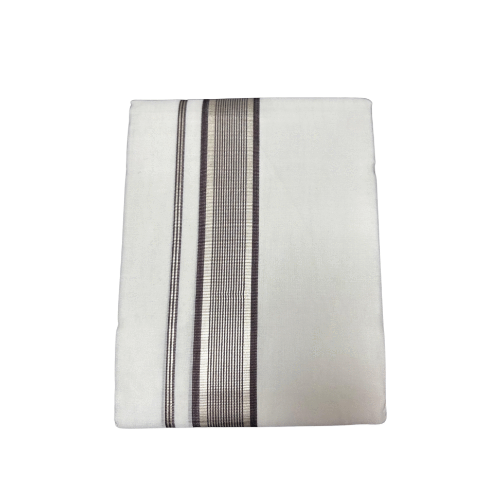 Ramsons Pazhassiraja Mercerised Cotton Double Dhoti - RM0735