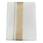 Ramsons Premium Governer Double Dhoti With Gold Designed Kara – RM7222GD
