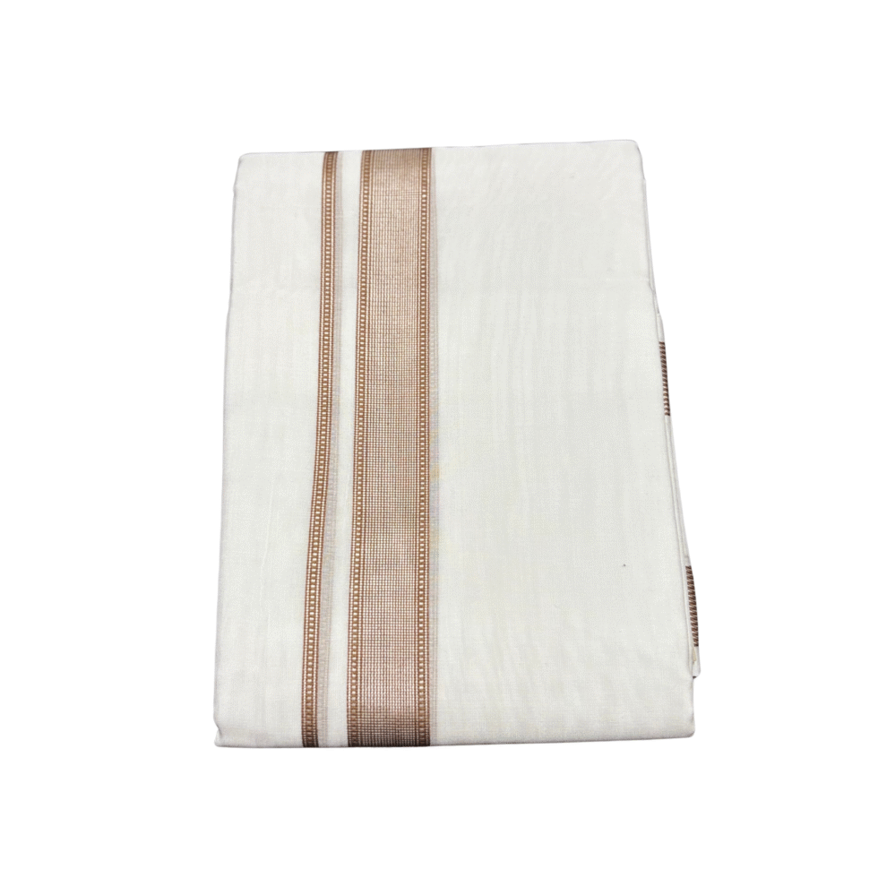 Ramsons Premium Handloom Double Dhoti Brown Kara RMHD-35BR