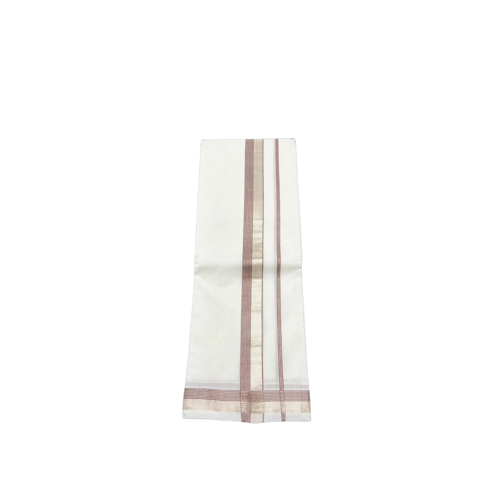 Ramsons Premium Handloom Double Dhoti -RMHD36BROWNC