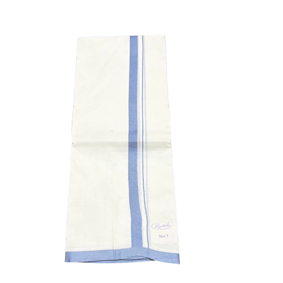 Ramsons Premium Malabar Special Double Dhoti With Colour Kara - RM7011