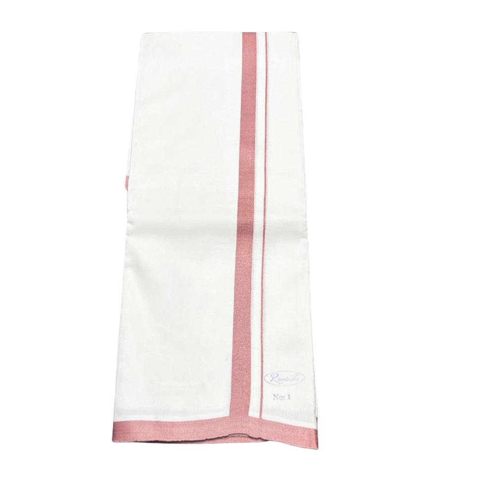 Ramsons Premium Malabar Special Double Dhoti With Colour Kara - RM7011