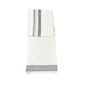 Ramsons Premium Mr India Double Dhoti Black Designed Kara - RM7013