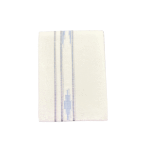 Ramsons Premium Shajahan Double Dhoti Blue Designed Kara - RM7024