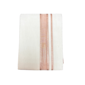 Ramsons-Premium-Thamburan-Silver-Double-Dhoti-With-Orange-Brick-DesignedKara-RM7166OB