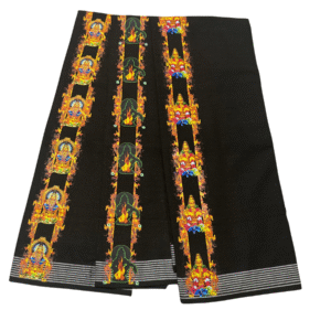 Ramsons Devotional Manikanta Vastram Black Single Dhoti Sticker Printed Kara- RM5227