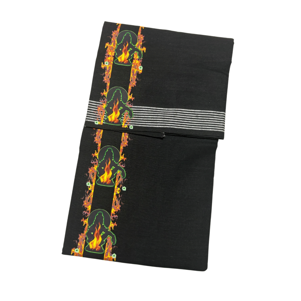 Ramsons Devotional Manikanta Vastram Black Single Dhoti Sticker Printed Kara- RM5227