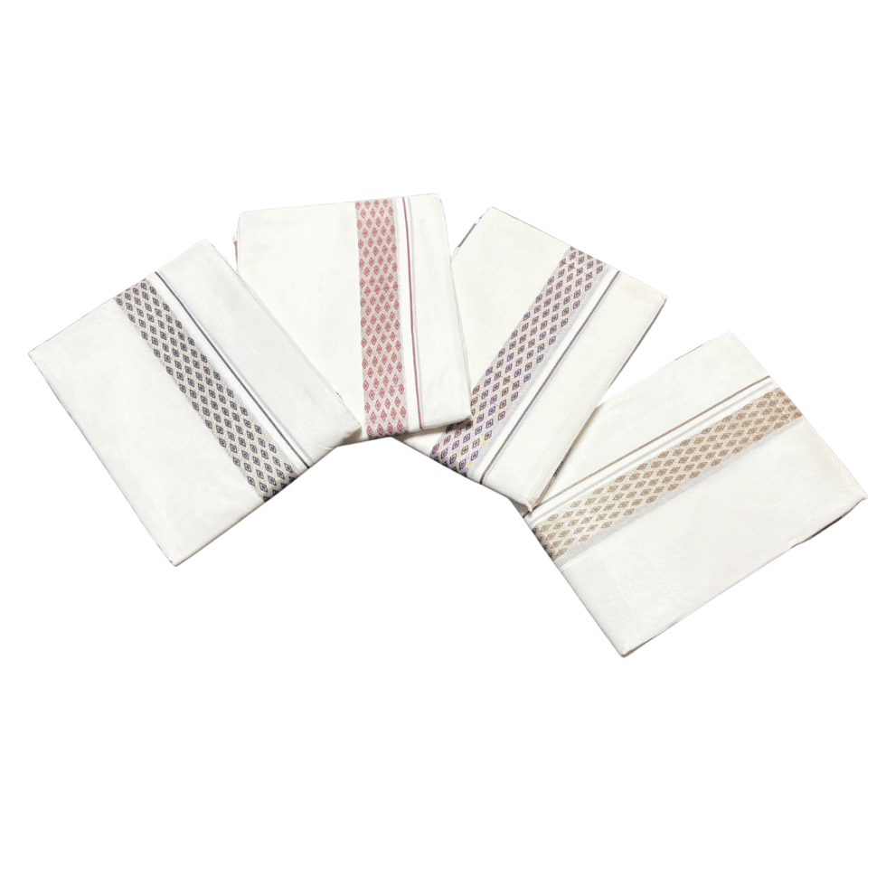 Ramsons Premium Emperor Double Dhoti Diamond Designed Kara - RM7247D