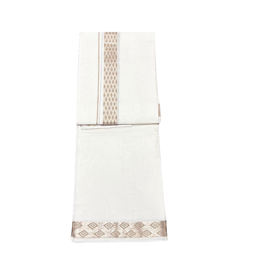 Ramsons Premium Emperor Double Dhoti Diamond Designed Kara - RM7247D