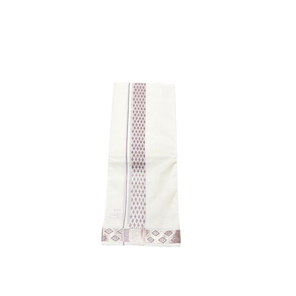 Ramsons Premium Emperor Double Dhoti Diamond Designed Kara - RM7247D