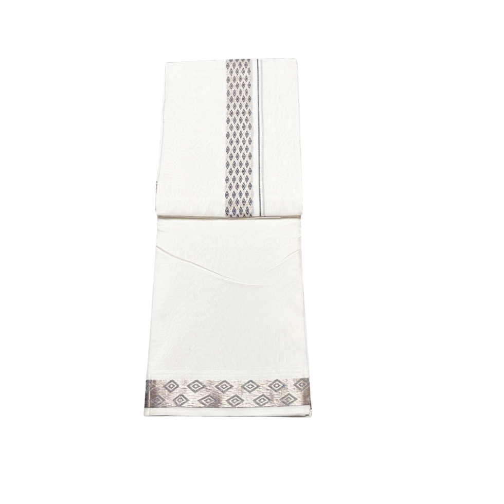 Ramsons Premium Emperor Double Dhoti Diamond Designed Kara - RM7247D