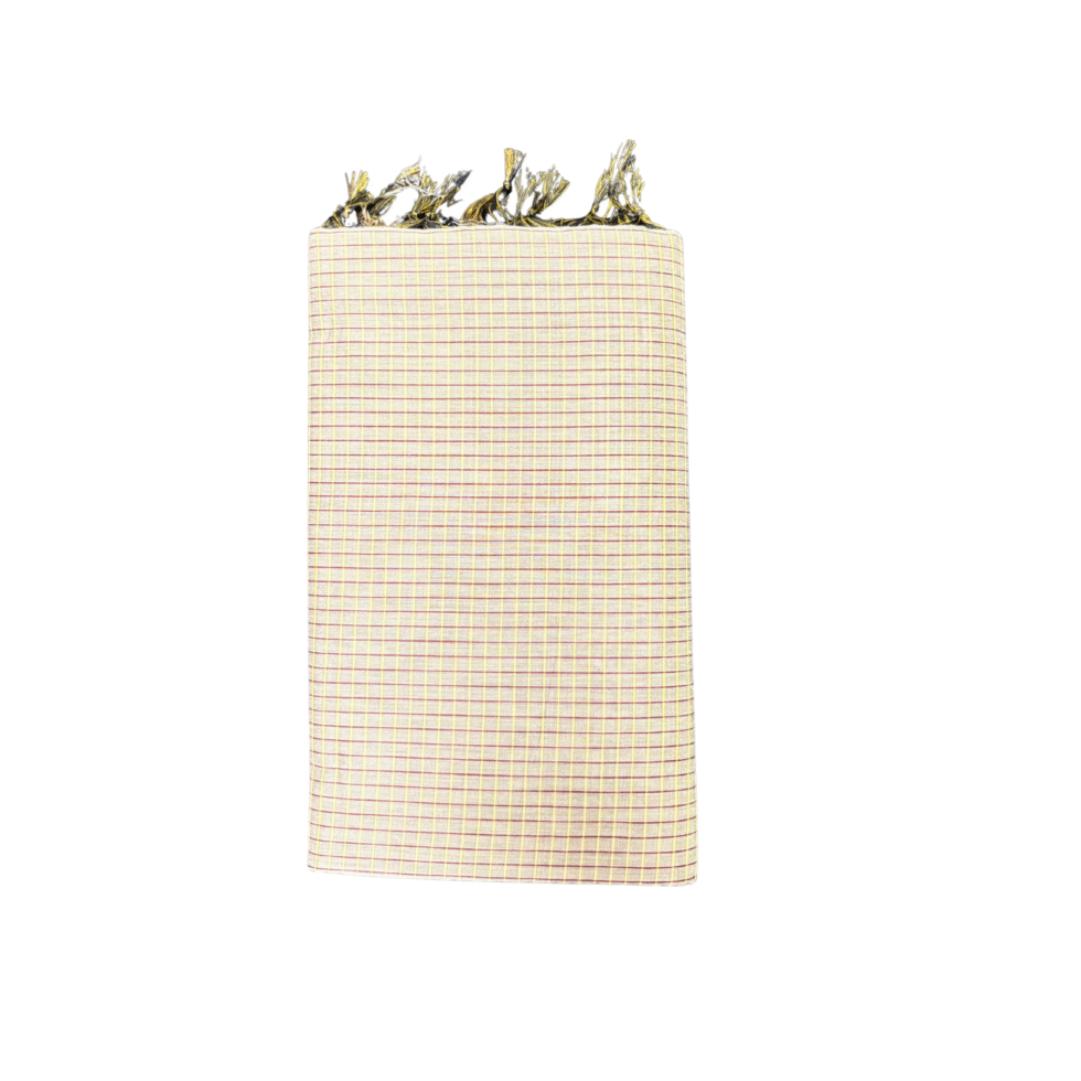 Sarvamangala Arani Check Cotton Saree - SLT595