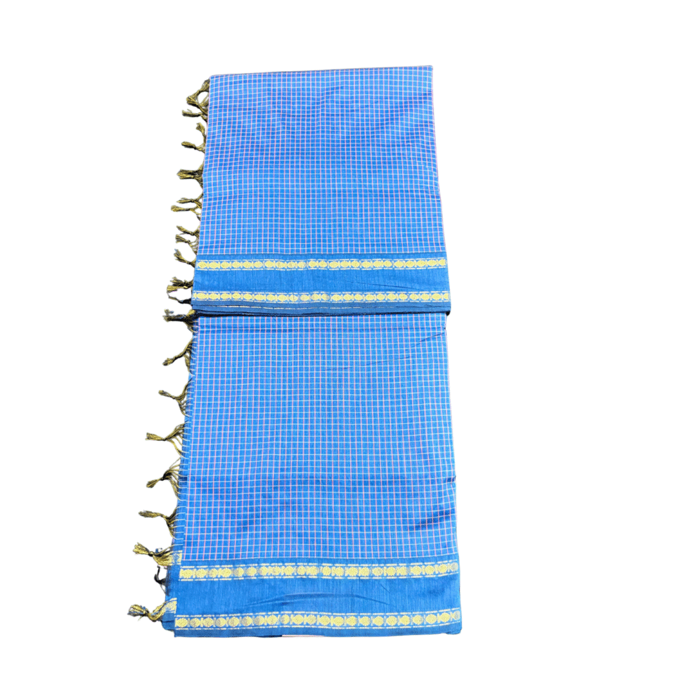 Sarvamangala Arani Check Cotton Saree - SLT595