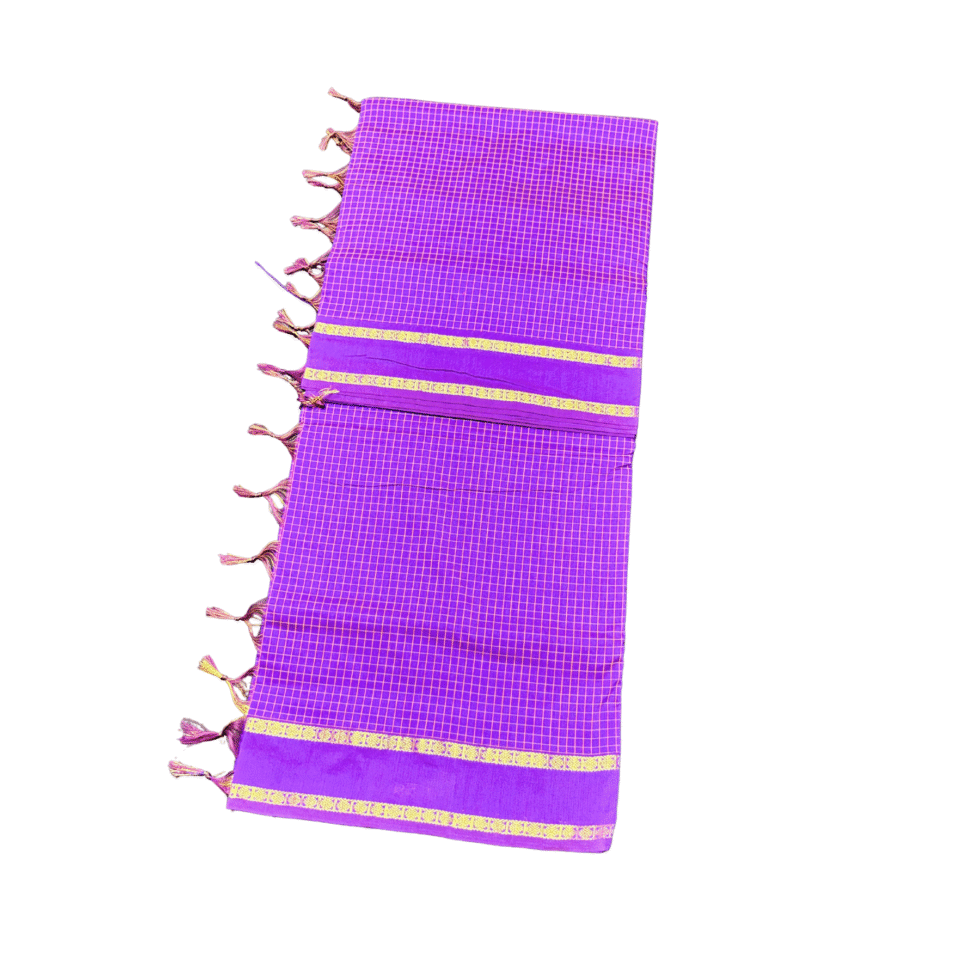 Sarvamangala Arani Check Cotton Saree - SLT595