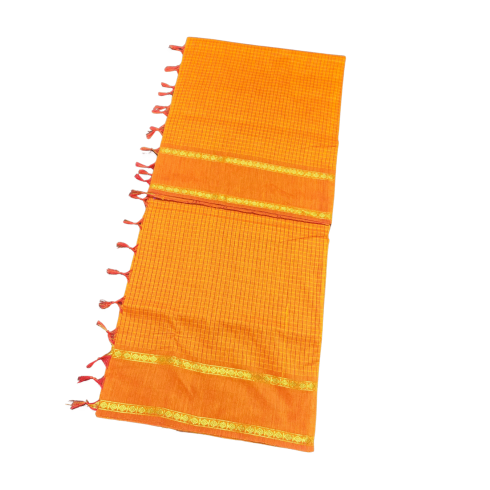Sarvamangala Arani Check Cotton Saree - SLT595