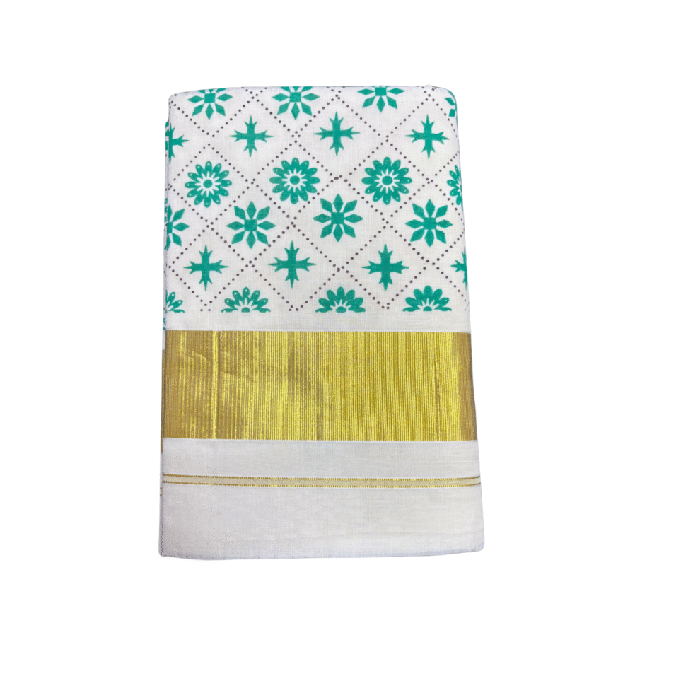 Ramsons Design Print Cotton Set Saree - RM2024