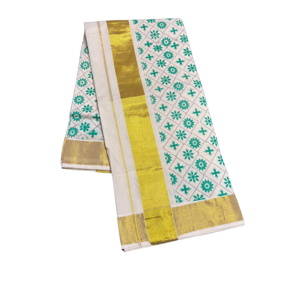Ramsons Design Print Cotton Set Saree - RM2024