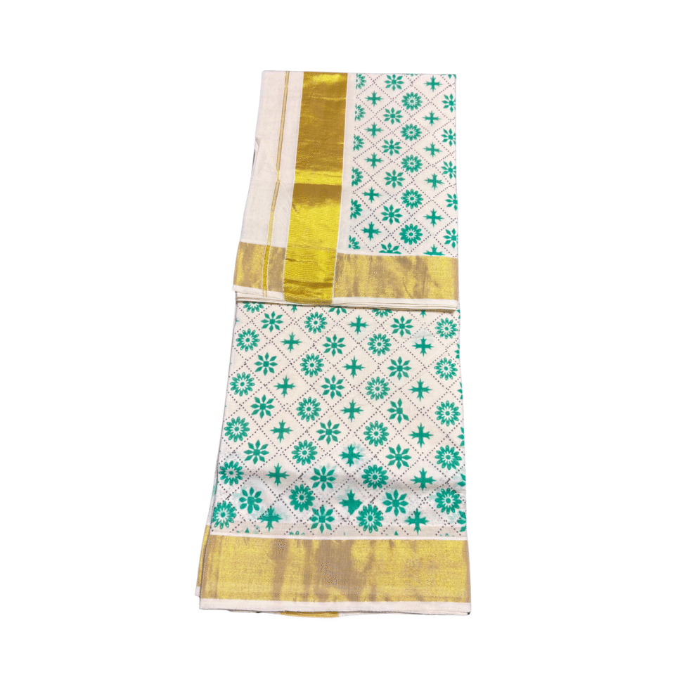 Ramsons Design Print Cotton Set Saree - RM2024
