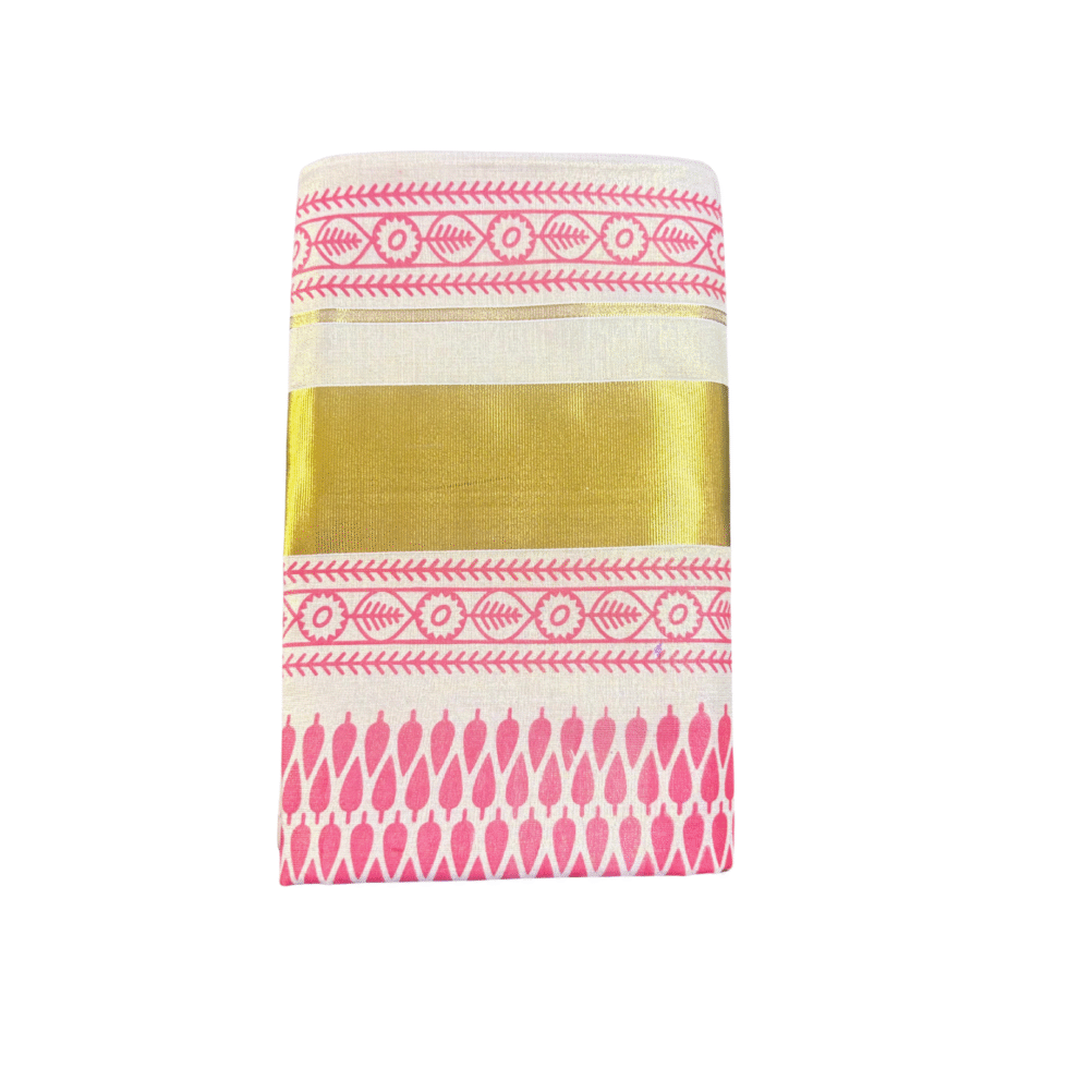 Ramsons Design Printed Tissue Set Saree - RM4394