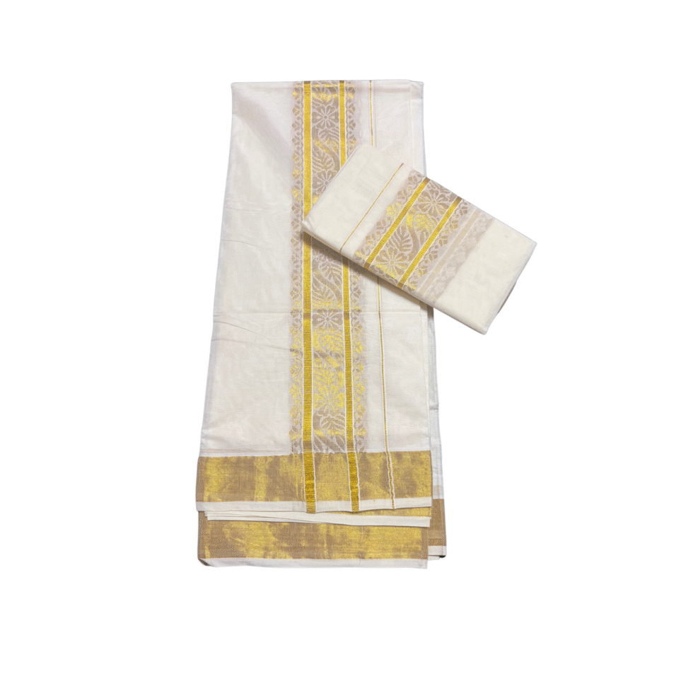 Ramsons Golden Kasavu Cotton Set Mundu - RM6334D