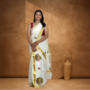 Ramsons Kathakali Printed Cotton Set Mundu - RM6079