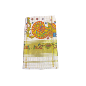 Ramsons Mayur Mural Print Cotton Set Saree - RM1865