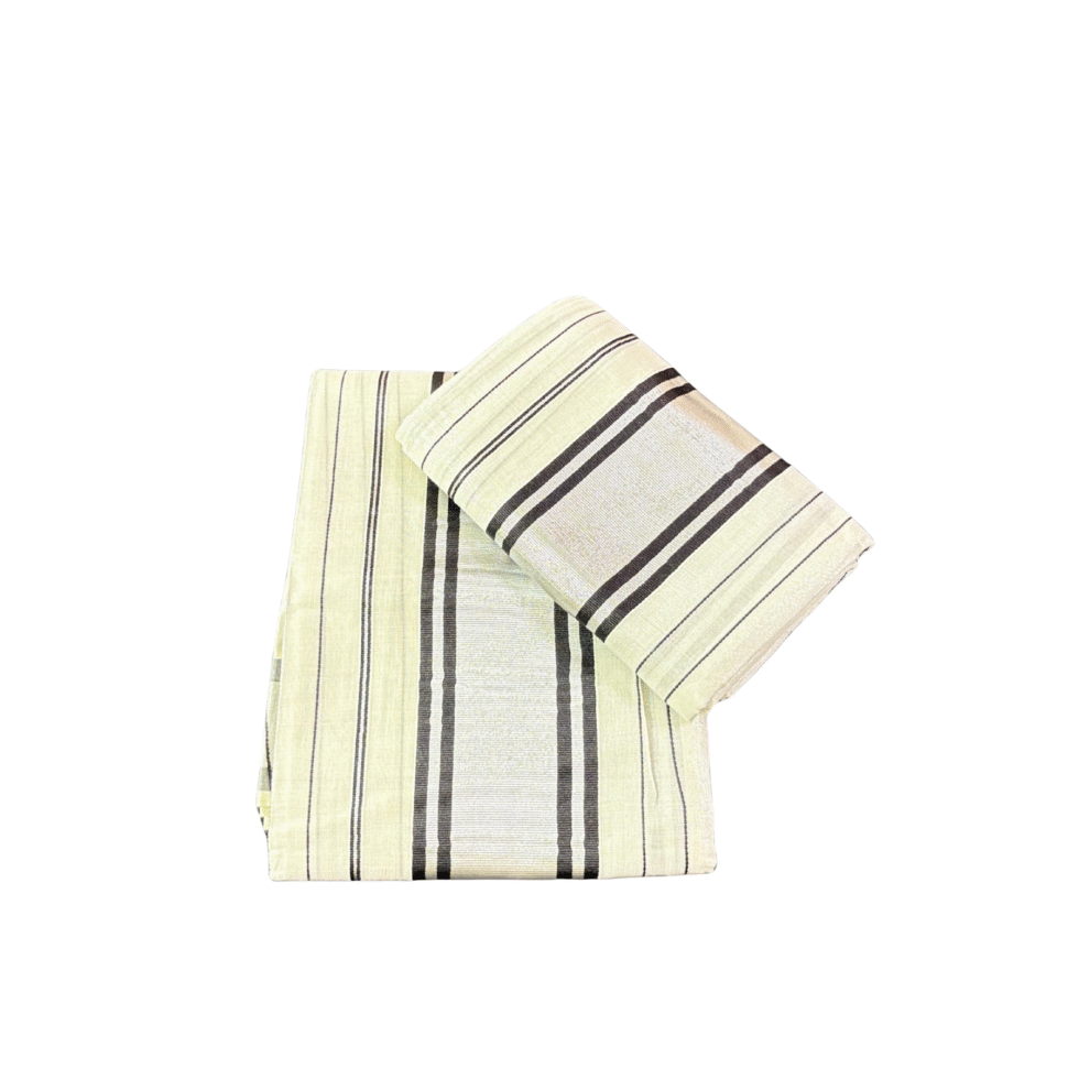 Ramsons Silver Tissue Set Mundu - RM51D