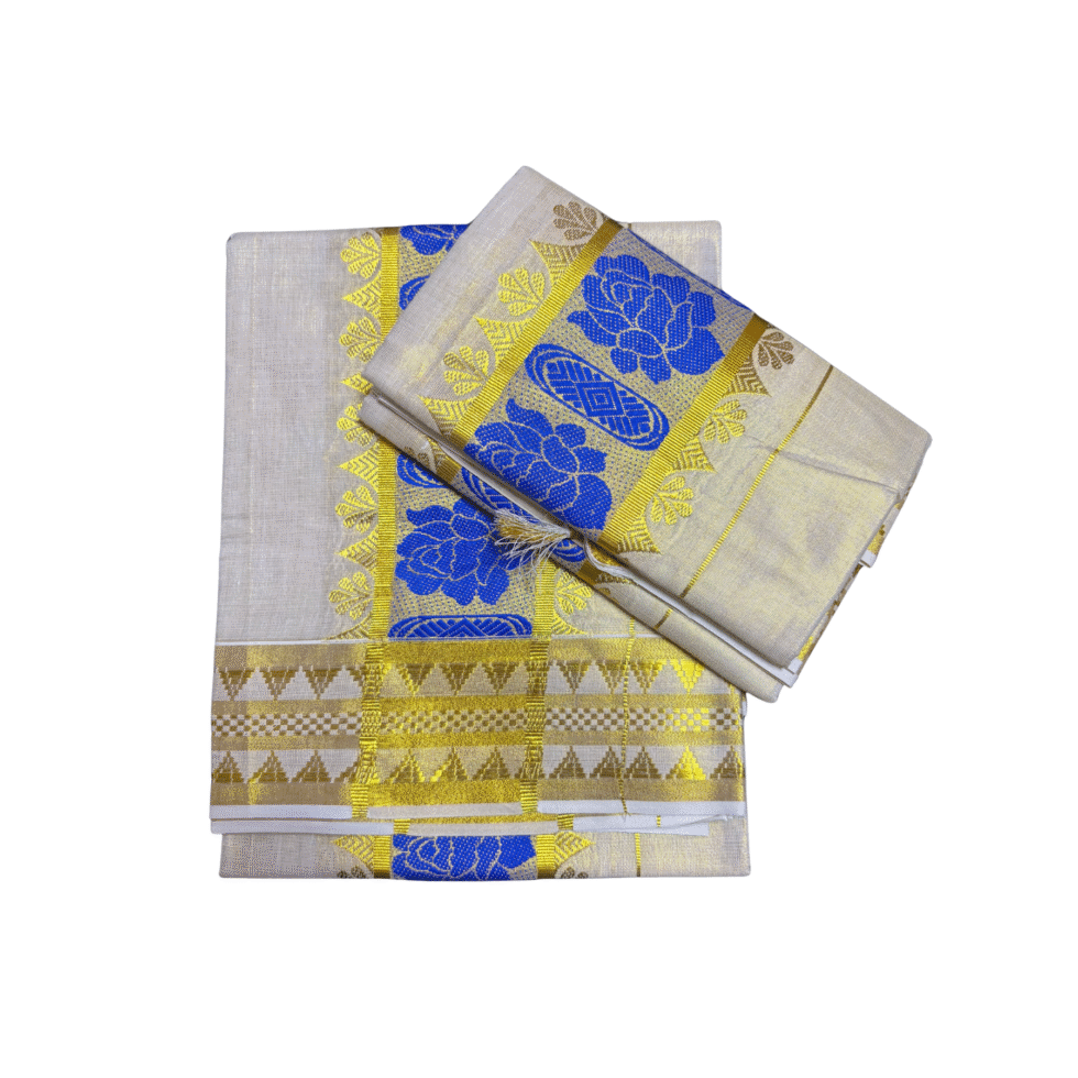 Ramsons Tissue Single Set Mundu - RM165B