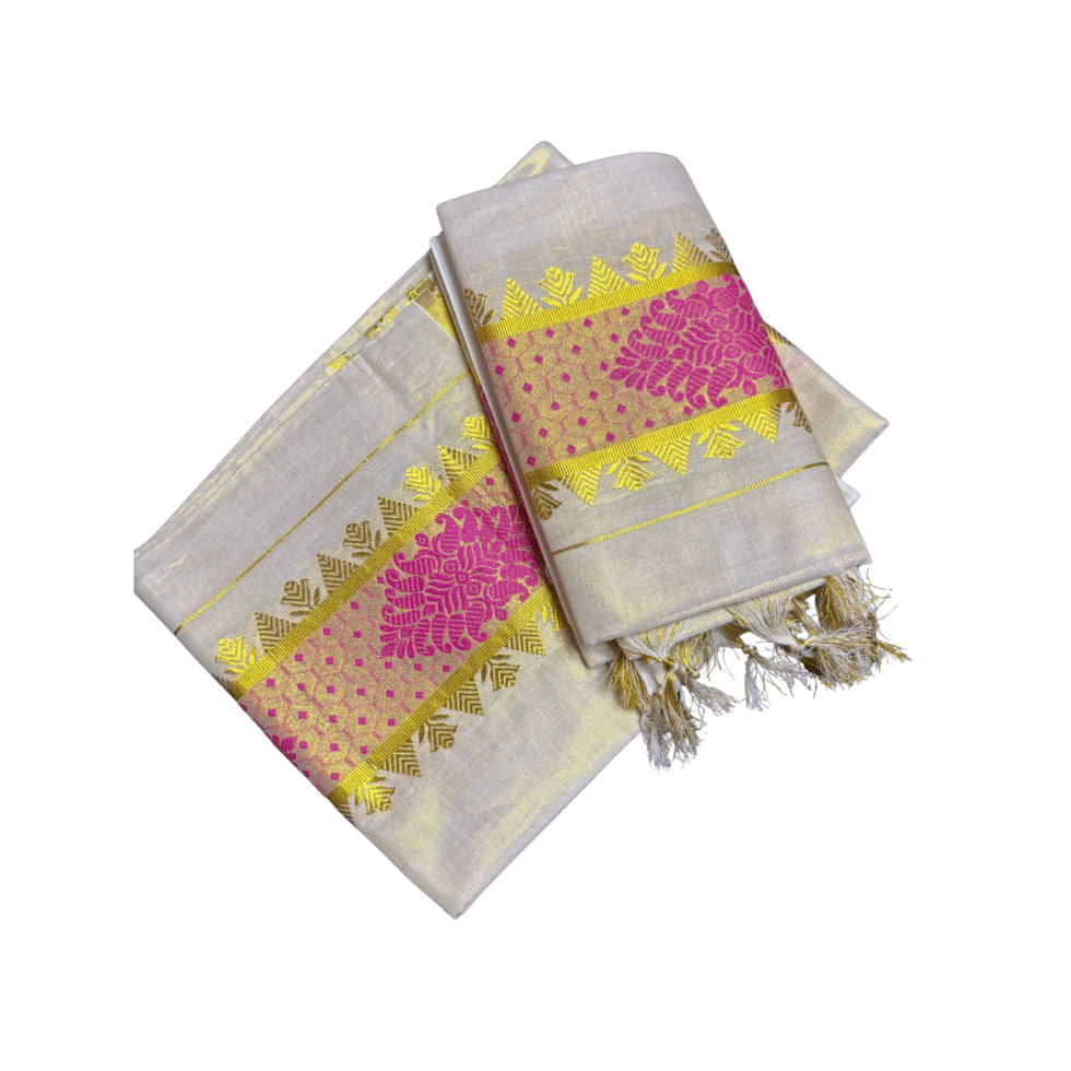 Ramsons Tissue Single Set Mundu - RM165P