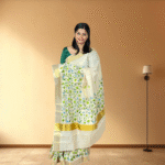 Ramsons Tulip Flower Printed Tissue Set Saree - RM4392