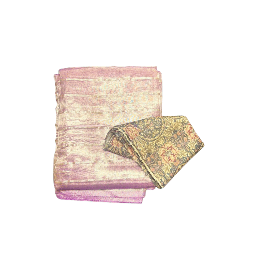 Sarvamangala Tissue Saree With Strip Design - TKS115